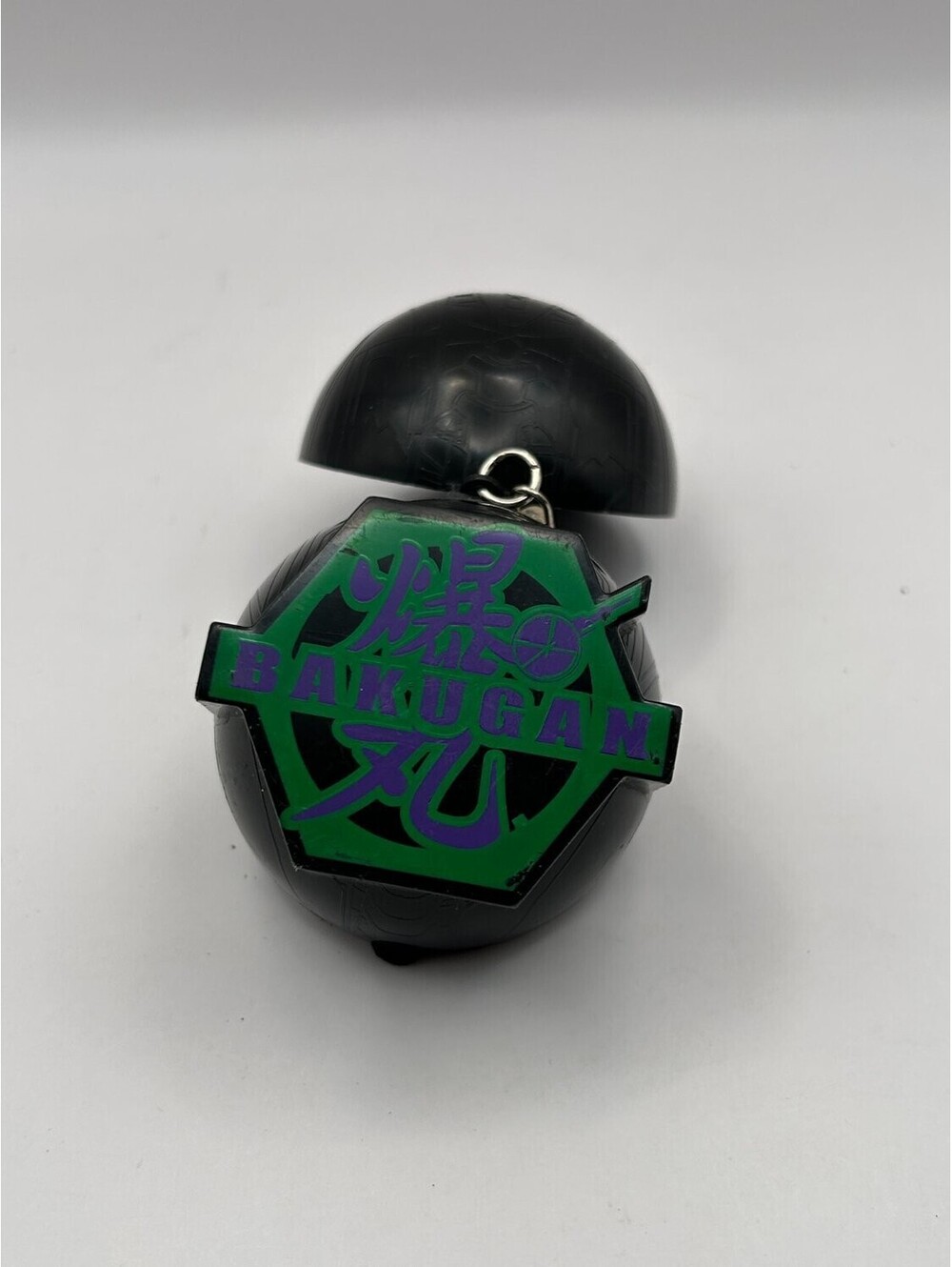 Bakugan Storage Pod Keychain Capsule Battle Brawlers Black Clip Hinged